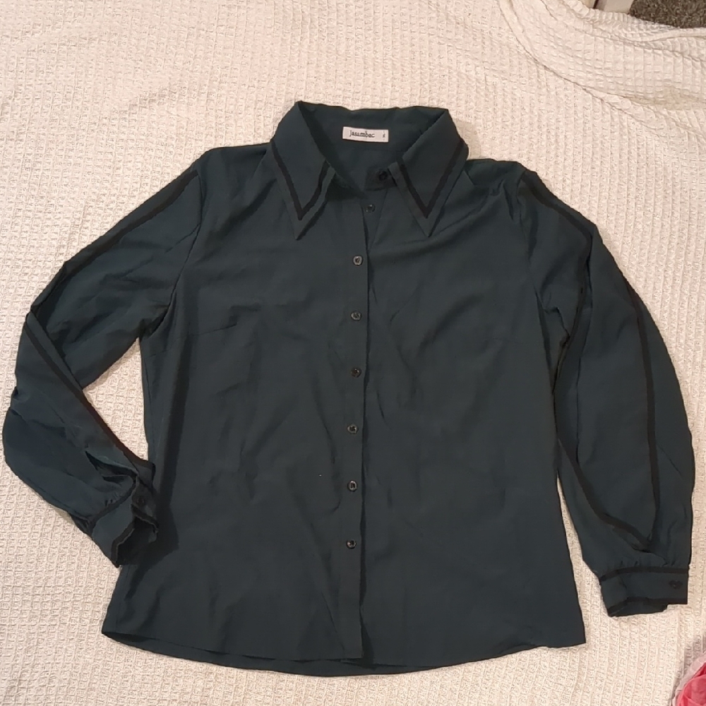 Dark Teal Button-Up Shirt